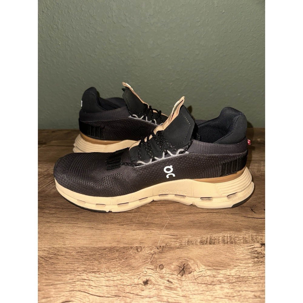 ON Cloud Cloudnova Black/Orange Peach Women's Run… - image 3